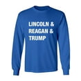 thumbnail image 1 of Lincoln & Reagan & Trump Adult Long Sleeve T-shirt, 1 of 3