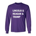 thumbnail image 1 of Lincoln & Reagan & Trump Adult Long Sleeve T-shirt, 1 of 3