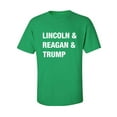thumbnail image 1 of Lincoln & Reagan & Trump Adult Short Sleeve T-shirt, 1 of 4