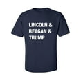 thumbnail image 1 of Lincoln & Reagan & Trump Adult Short Sleeve T-shirt, 1 of 4