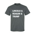 thumbnail image 1 of Lincoln & Reagan & Trump Adult Short Sleeve T-shirt, 1 of 4