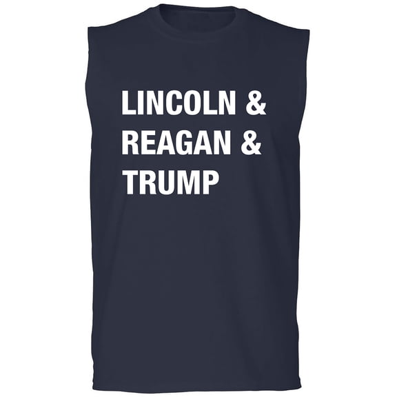 Lincoln & Reagan & Trump Adult Sleeveless Tee