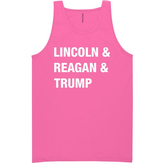 Lincoln & Reagan & Trump Neon Tank Top