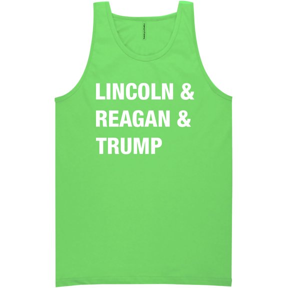 Lincoln & Reagan & Trump Neon Tank Top