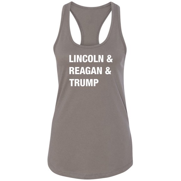 Lincoln & Reagan & Trump Racerback Tank