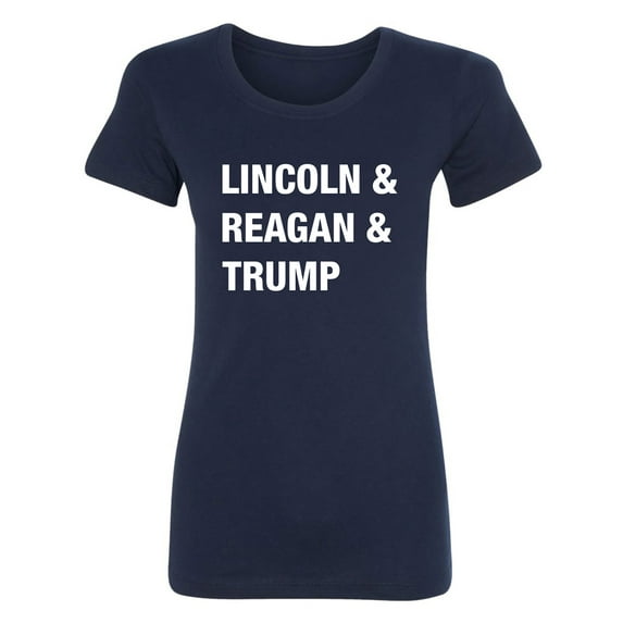 Lincoln & Reagan & Trump Womens crewneck tee