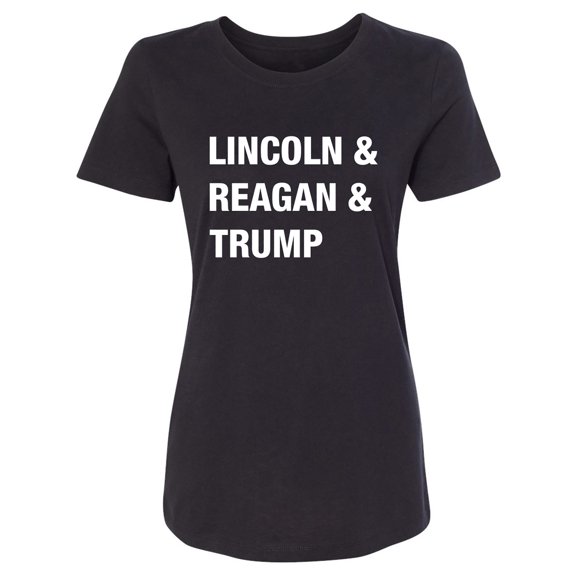 Lincoln & Reagan & Trump Womens crewneck tee