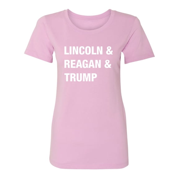 Lincoln & Reagan & Trump Womens crewneck tee