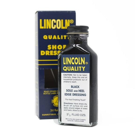 Lincoln Sole & Heel Edge Dressing, 3.5oz, Black