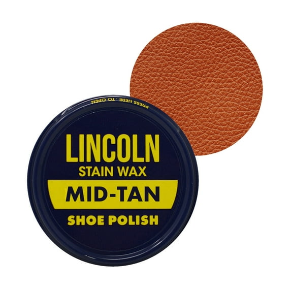 Lincoln Stain Wax Shoe Polish 2 1/8 oz - Mid Tan