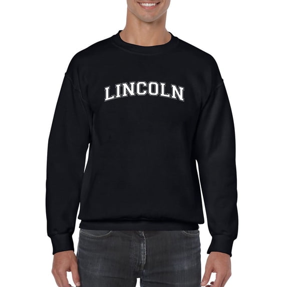 Lincoln Text Men Sweatshirt, Male 3X-Large