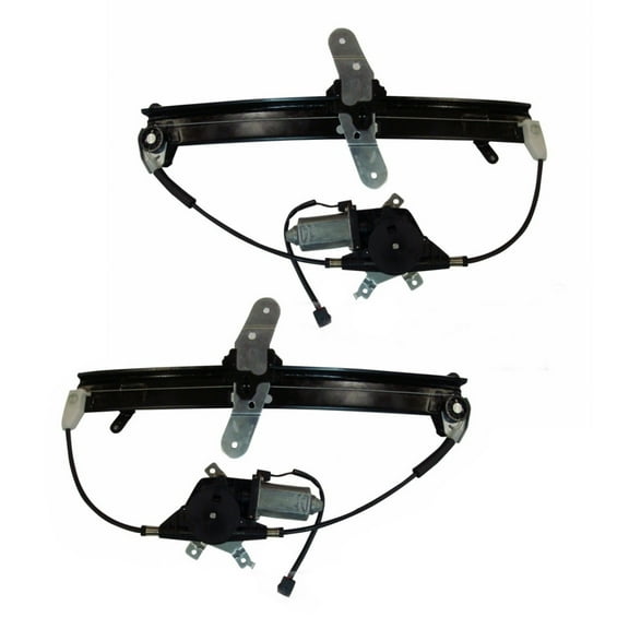 For Lincoln Town Car 1998-2010 Window Regulator Assembly Driver and Passenger Side | Pair | Front | Power | Cable Type | Replacement For FO1350136, FO1351136 | 6W1Z5423201AA, 6W1Z5423200AA