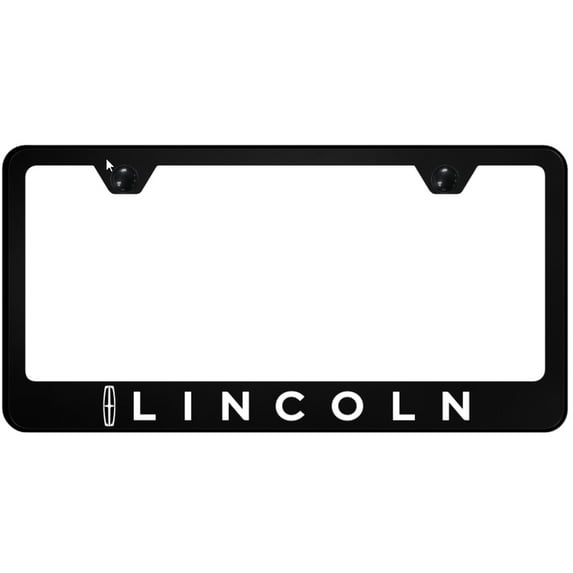Lincoln UV Print Polycarbonate License Plate Frame (Black)