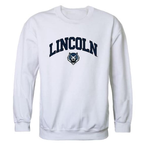 Lincoln University Blue Tigers Campus Crewneck Sweatshirt, White - 2XL