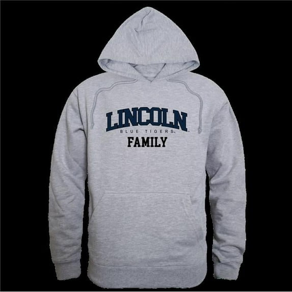 Lincoln University Blue Tigers Family Hoodie, Heather Grey - 2XL
