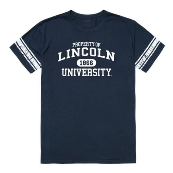 Lincoln University Blue Tigers Property Football T-Shirt, Navy - 2XL