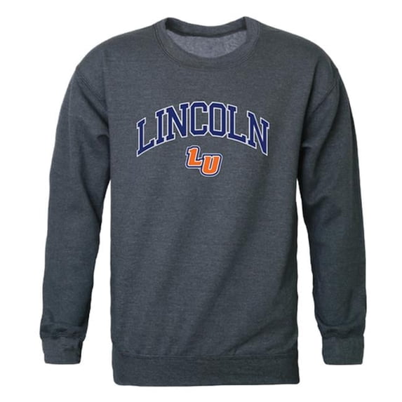 Lincoln University Lions Campus Crewneck Sweatshirt, Heather Charcoal - Extra Large