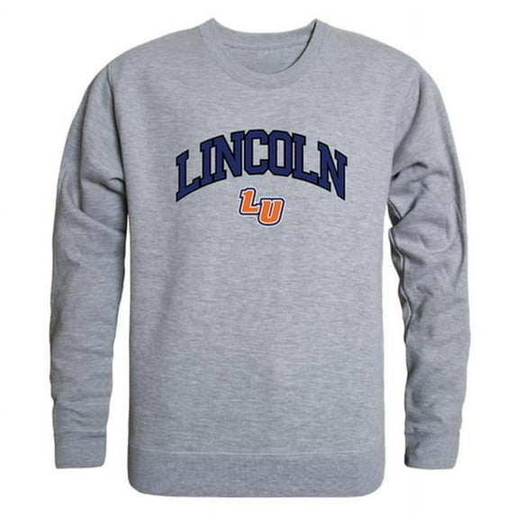Lincoln University Lions Campus Crewneck Sweatshirt, Heather Grey - Extra Large