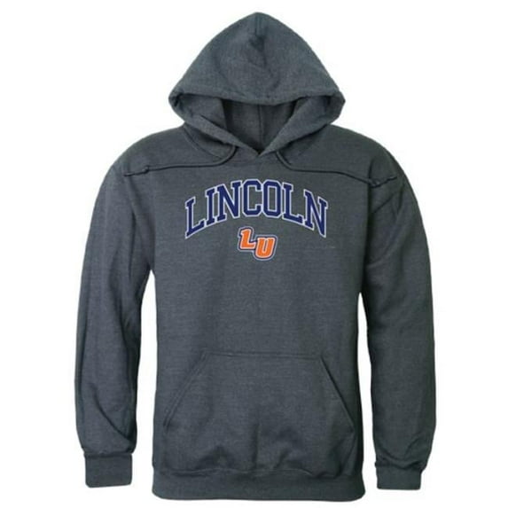 Lincoln University Lions Campus Hoodie, Heather Charcoal - Small