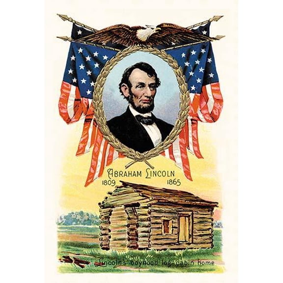 Lincoln's Boyhood Log-Cabin Home-Fine Art Canvas Print (20" x 30")