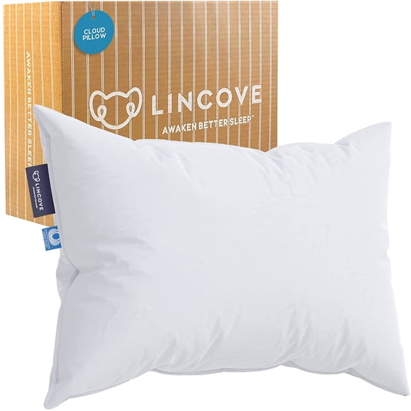 Lincove Cloud Canadian White Down Luxury Pillow Comfortable Pillows for Sleeping, Queen-Size Firm