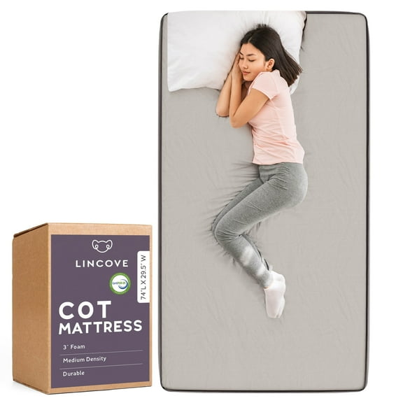 Lincove Cot Foam Mattress - 30"x74"x5" - Grey