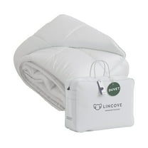 Lincove Down Comforter - Duvet, 600 Thread Count, 100% Cotton Sateen, Corner Loops, Soft & Lightweight