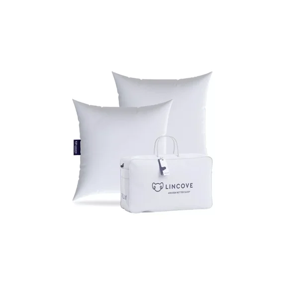 Lincove Throw Pillow Insert - Canadian-Made, 100% Cotton, Down-Alternative, Hypoallergenic - Decor Pillow, 2 Pack, 14"x26"