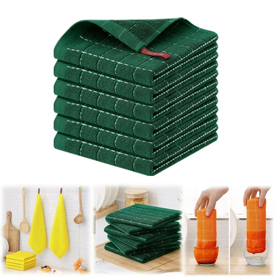 Lincro Under $1 Clean Kitchen Fast Absorbent Microfiber Thick Towel Rags and Thick Rags Dry Super Cotton Dishwashing Soft Kitchen Thick Dishcloth Towel Dishcloth Microfiber Wipes for Home & Kitchen