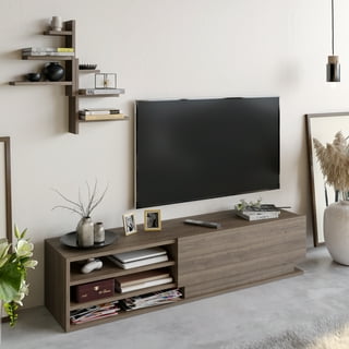 Decoratika Ola TV Stand - Walnut, Size: 25.2 in, Brown