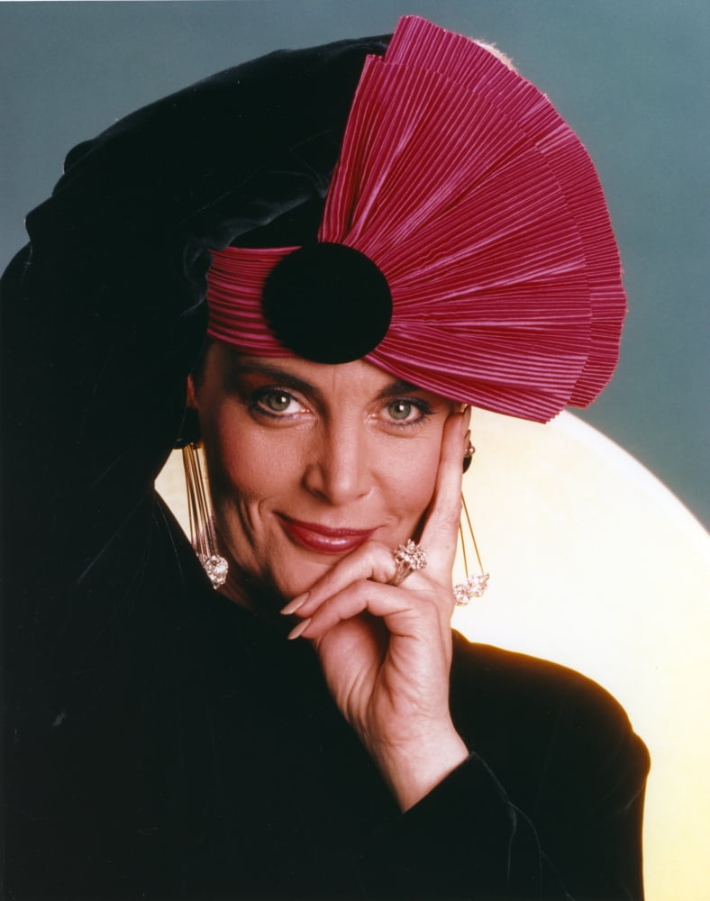 Linda Dano wearing Fan Hat Close Up Portrait Photo Print (8 x 10