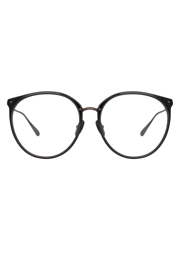 Men's Lfl Rounded Acetate Eyeglasses With Streamlined Temples Black