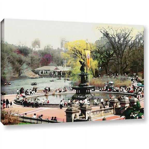 Linda Parker "Bethesda Fountain" Gallery-Wrapped Canvas