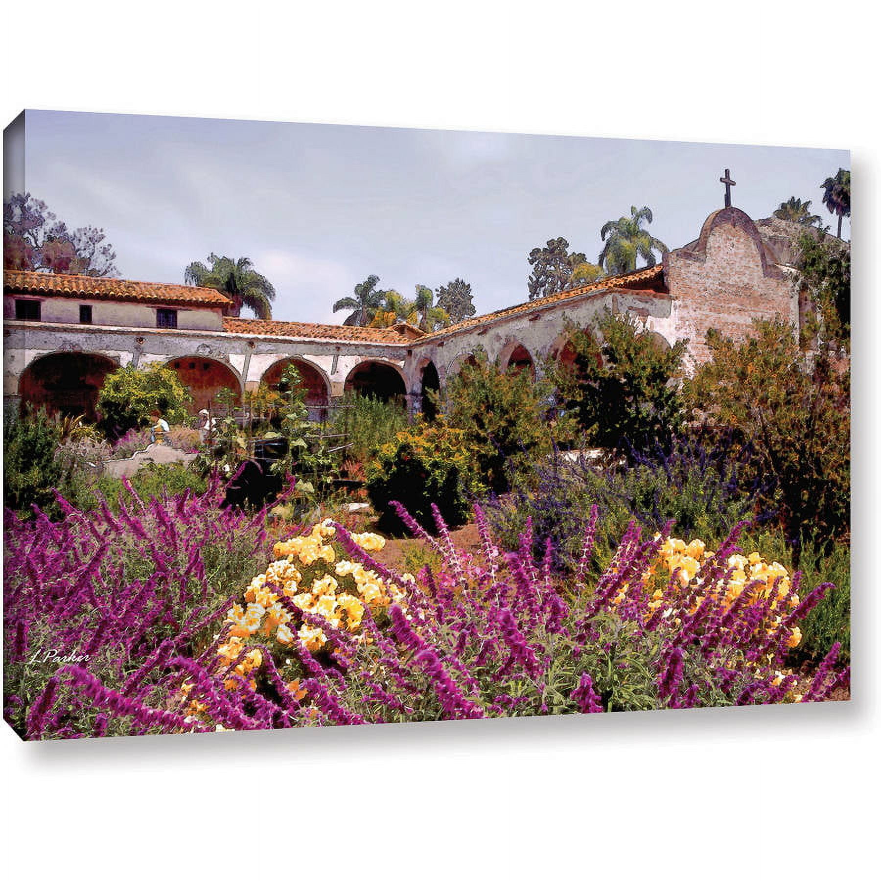 Linda Parker "Gardens Of Mission San Juan Capistrano" Gallery-Wrapped Canvas