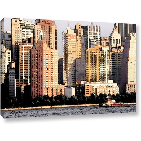 Linda Parker "Tug Boat At The Battery, Nyc" Gallery-Wrapped Canvas