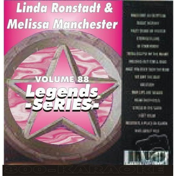 Linda Ronstadt Melissa Manchester Legends Karaoke CDG