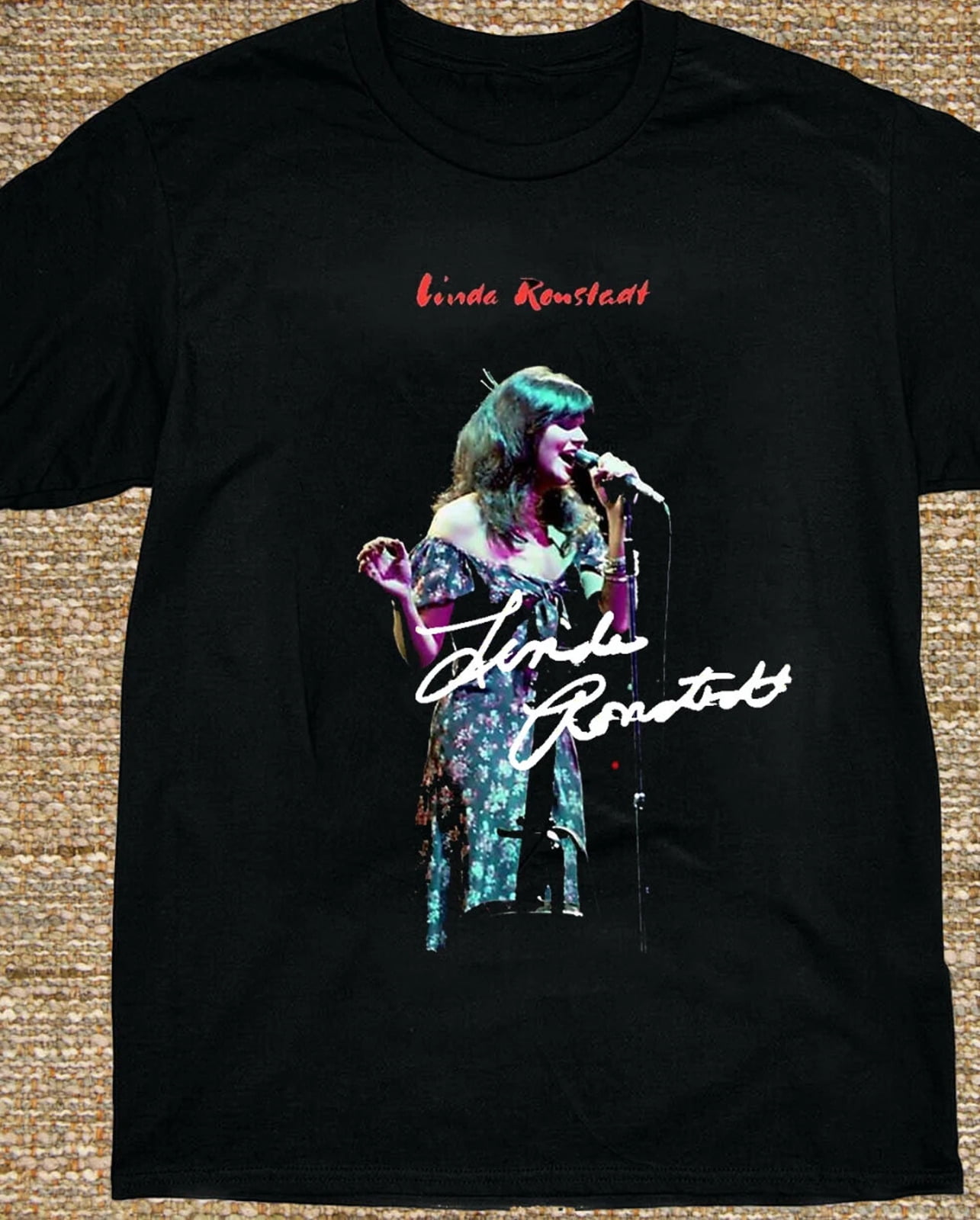 Linda Ronstadt signature T-shirt short sleeve S to 5Xl black - Walmart.com Linda Ronstadt Linda Ronstadt signature T-shirt short sleeve S to 5Xl black - Walmart.com
