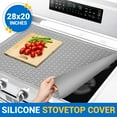 thumbnail image 1 of Linda’s Essentials 28x20 Inches Silicone Stove Top Covers for Electric Stove Gray - Glass Stove Top Cover, 1 of 9