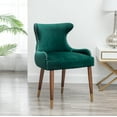 thumbnail image 1 of Lindale Contemporary Velvet Upholstered Nailhead Trim Accent Chair, Green, 1 of 12