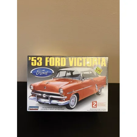 Lindberg '53 Ford Victoria White / Red 1/25 Model Kit #72172 FACTORY SEALED