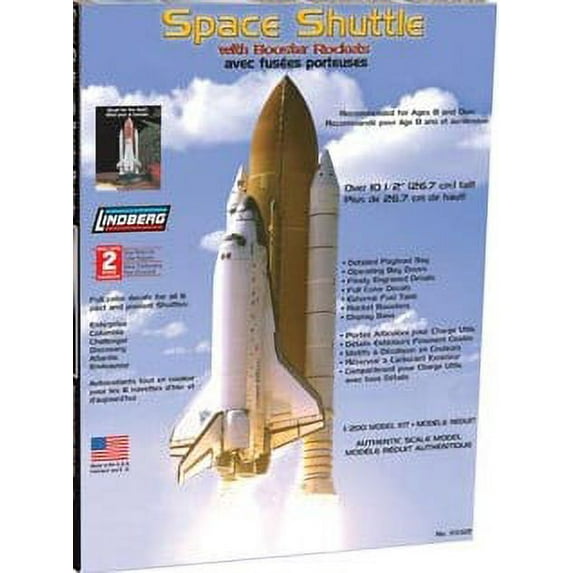 Lindberg 91002 1:200 Space Shuttle w/Booster Rockets