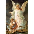 thumbnail image 1 of Lindberg Heilige Schutzengel Guardian Angel And Children Crossing Bridge – Poster - Poster Print - Wooden Hanging Scroll Frame 24 x 36 Inch Poster, 1 of 4