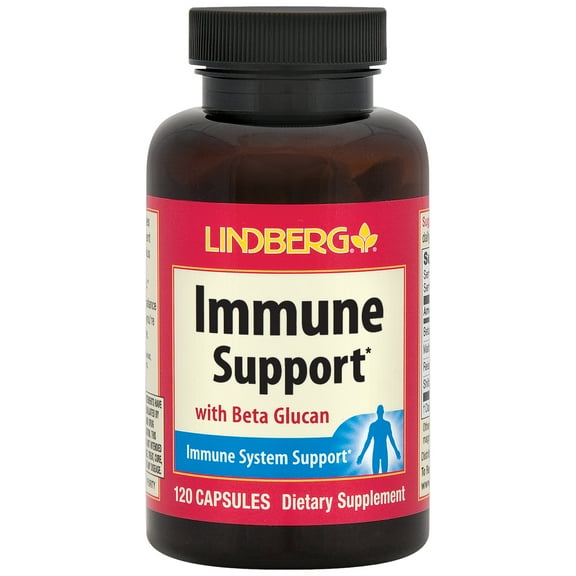 Beta Glucan | Immune Support | 120 Capsules | Non-GMO, Gluten Free Supplement | by Lindberg