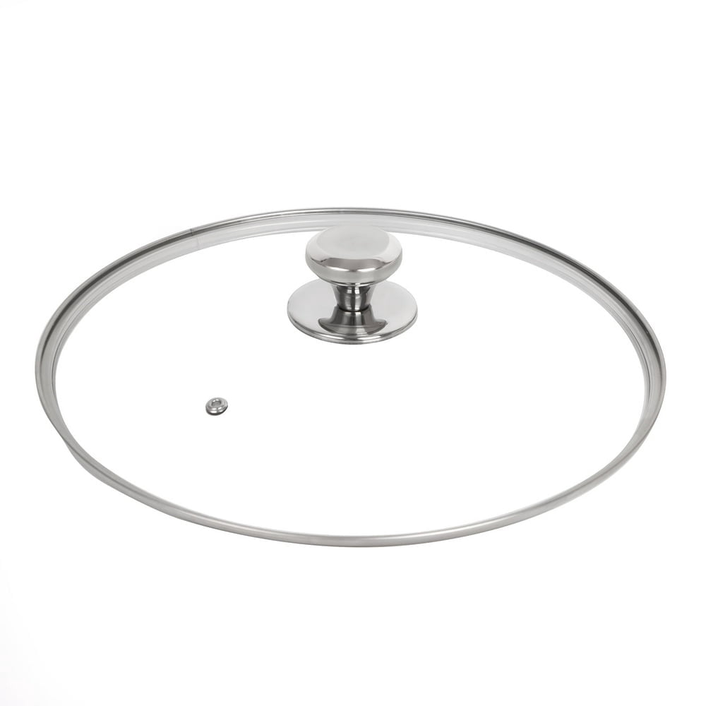 Lindbes 12” Tempered Glass Lid for Frying Pan Replacement Cover with ...