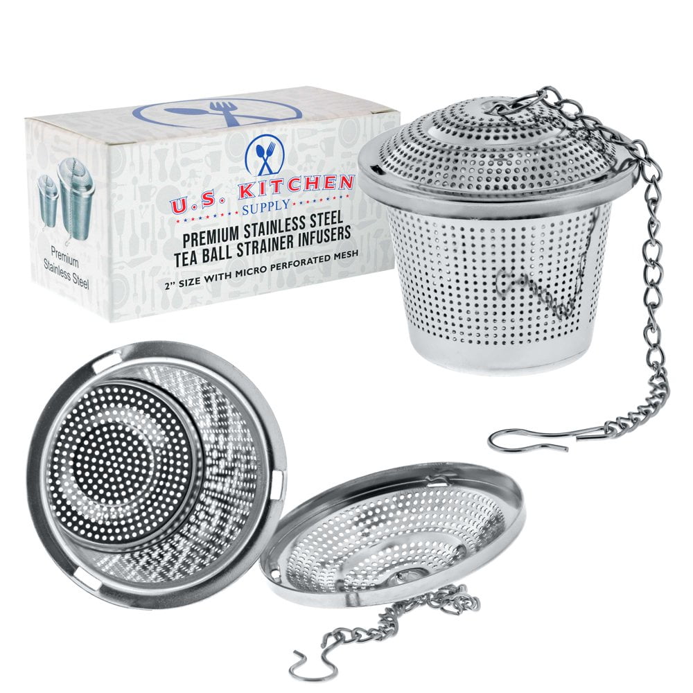 Premium Stainless Steel 2" Tea Ball Strainer Infusers