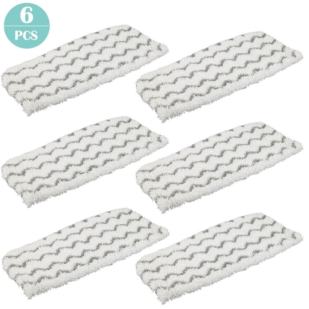 Lindbes 6pcs Washable Microfiber Mop Pads Replacement Mop Head Fits for Shark Steam Mop S1000