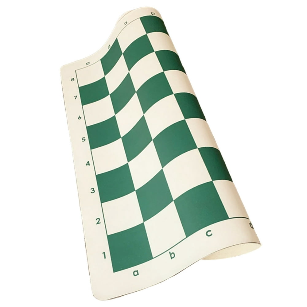 Tournament Roll-Up Chess Board - Portable Vinyl Mat 17"x17" With Algebraic Notation