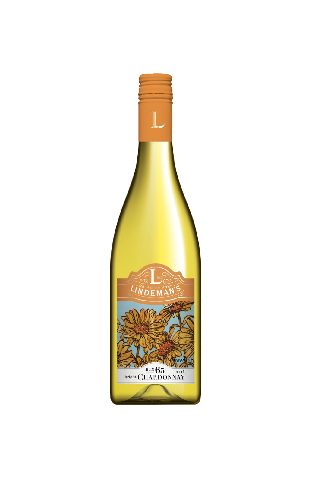 Lindeman's Bin 65 Chardonnay White Wine, 750ml Glass Bottle, 13.5