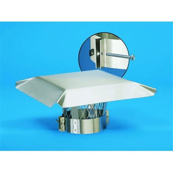 Lindemann 4 Inch Round HY-C Liner Chimney Cap - Stainless Steel