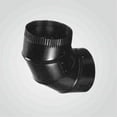 thumbnail image 1 of Lindemann 350806 6 Inch x 90 Degree Black Elbow with Snap Lock, 1 of 1